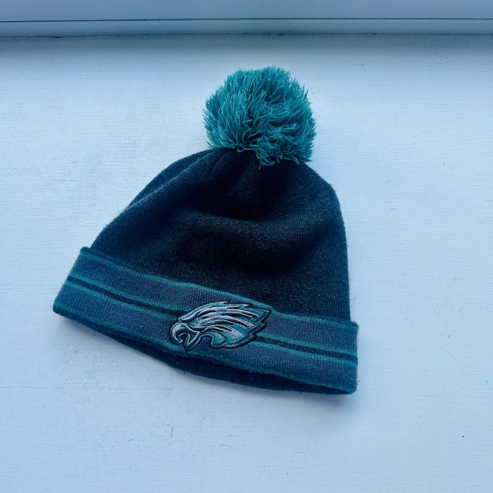 New Era Philadelphia Eagles NFL Knit Pom Beanie Hat Teal Black Grey Embroidered